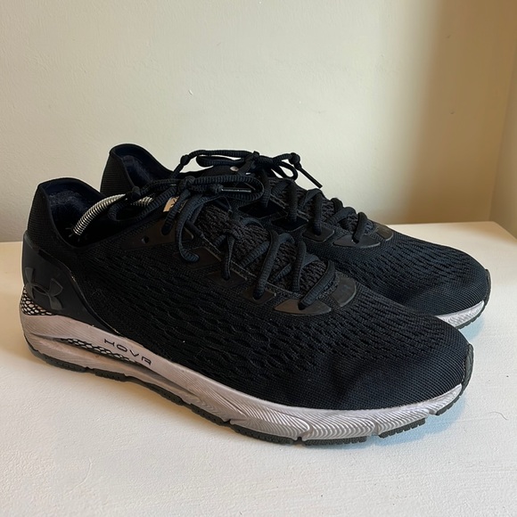 Under Armour Men's HOVR Sonic 3 Black White Running Shoes Size 12 - Picture 2 of 11